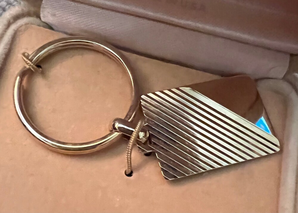 Bag Charm Key Ring Vintage with Velveteen Case